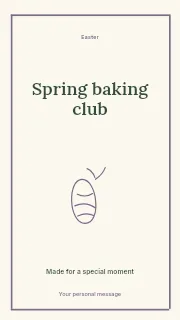 Spring baking club instagram story template · Framed editorial
