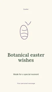 Botanical Easter wishes instagram story template · Illustrated folio