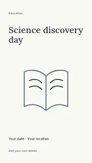 Science discovery day instagram story template · Fine-line cover