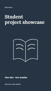 Student project showcase instagram story template · Fine-line cover