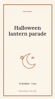 Halloween lantern parade instagram story template · Framed editorial