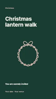 Christmas lantern walk instagram story template · Fine-line cover