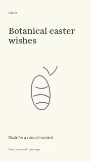Botanical Easter wishes instagram story template · Fine-line cover