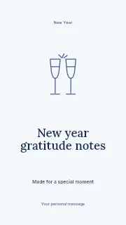 New Year gratitude notes instagram story template · Illustrated folio
