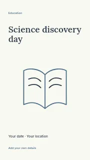 Science discovery day instagram story template · Fine-line cover
