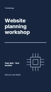 Website planning workshop instagram story template · Typography & ornament