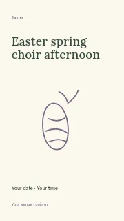 Easter spring choir afternoon instagram story template · Fine-line cover