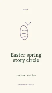Easter spring story circle instagram story template · Illustrated folio