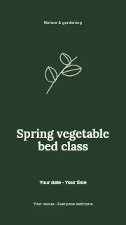 Spring vegetable bed class instagram story template · Illustrated folio