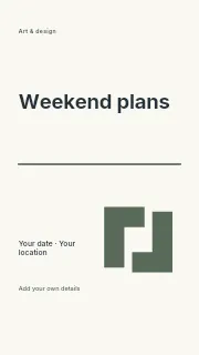Weekend Plans instagram story template · Typography & ornament