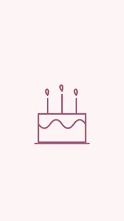 Birthday baking afternoon phone wallpaper template · Original line artwork
