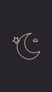 Lantern trail phone wallpaper template · Original line artwork