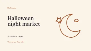 Halloween night market youtube thumbnail template · Horizontal photo dialogue