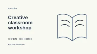 Creative classroom workshop youtube thumbnail template · Horizontal photo dialogue