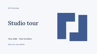 Studio Tour youtube thumbnail template · Horizontal photo dialogue