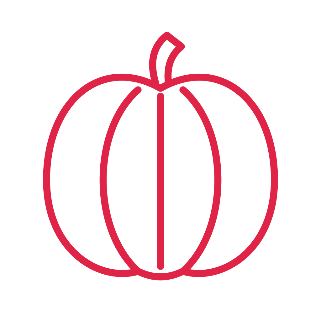 Ribbed Halloween pumpkin.