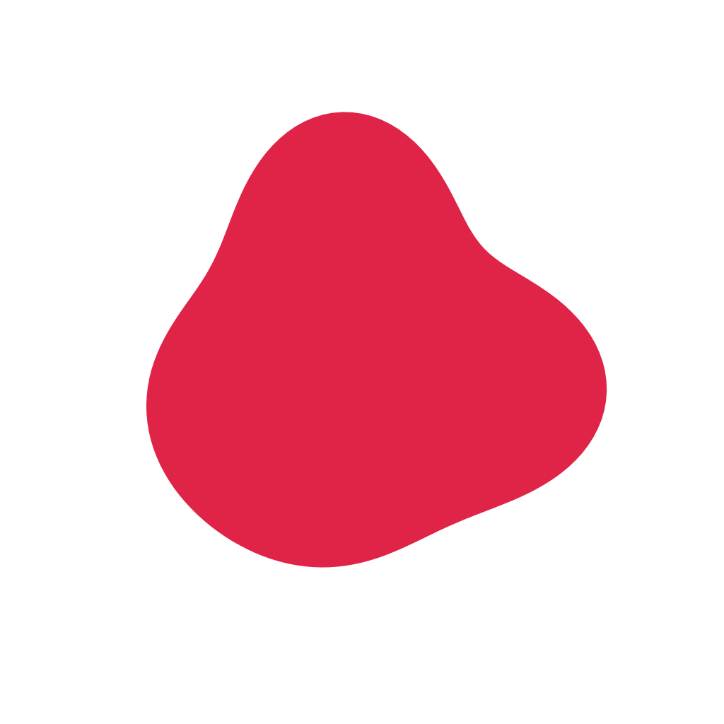 An organic pebble form has 3 broad lobes and a smoothly varying outline.