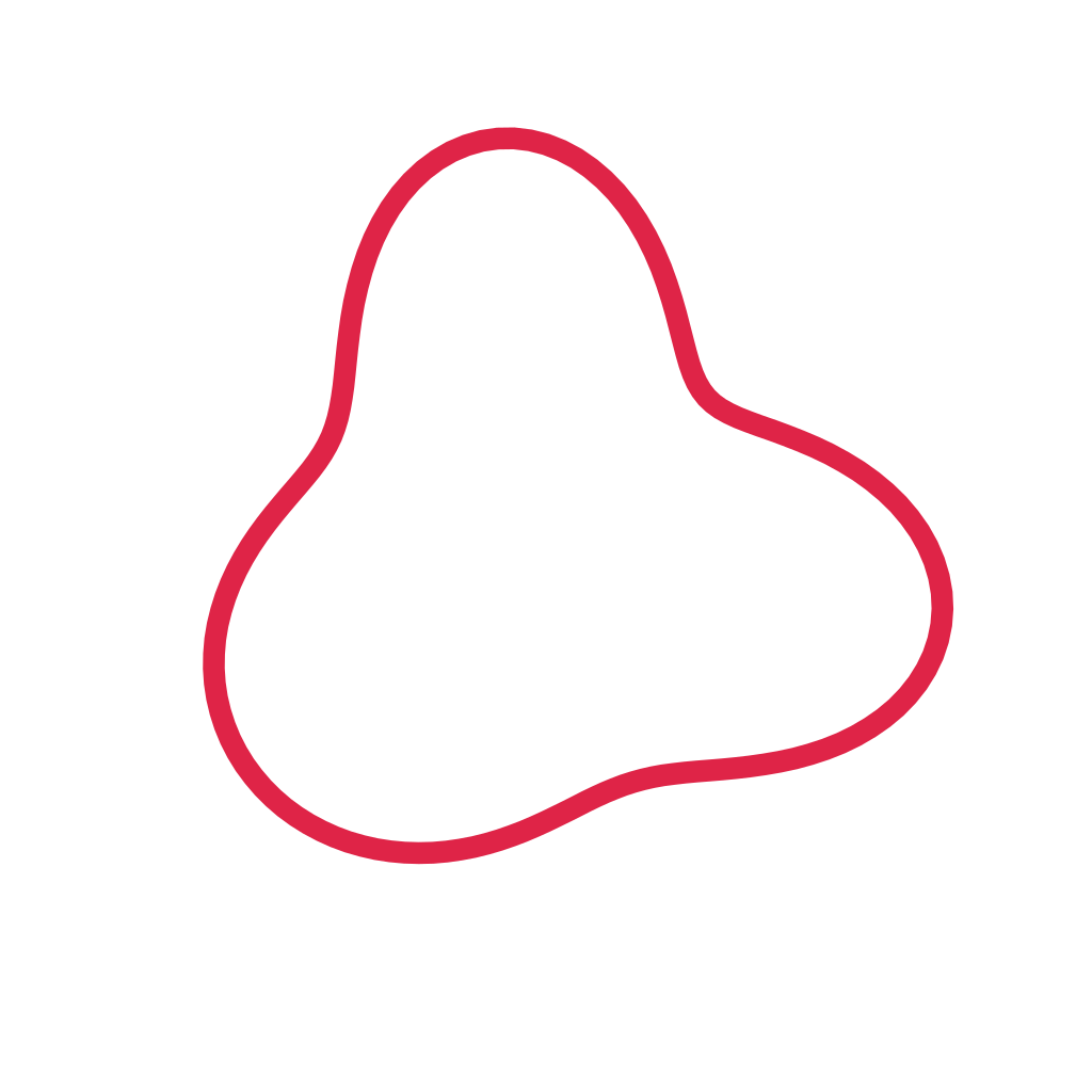 An organic ripple form has 3 broad lobes and a smoothly varying outline.