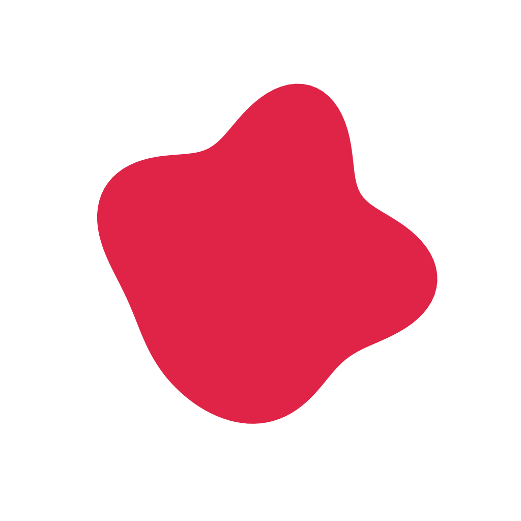 An organic pebble form has 4 broad lobes and a smoothly varying outline.