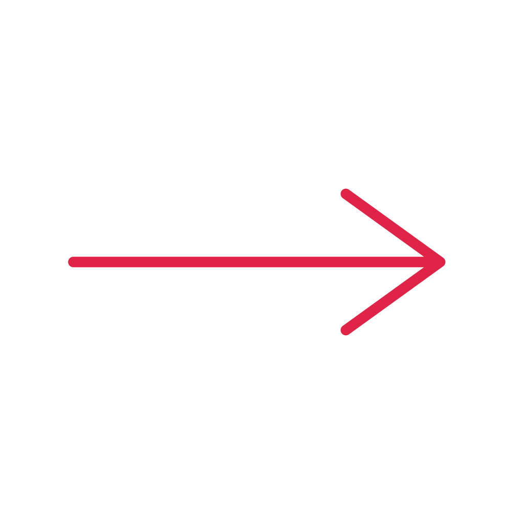 A slender arrow points right with open space around its edges.