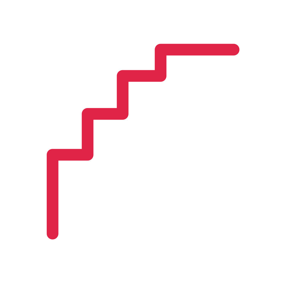 A stepped corner ornament opens towards the centre from the top left corner.