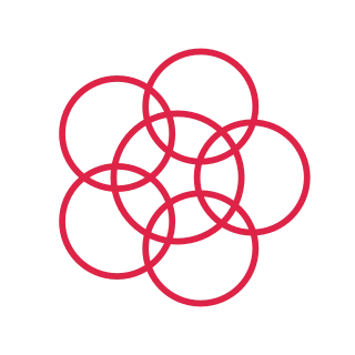 5 petal outline flower.