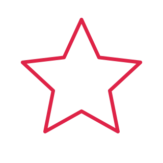5 point classic star outline.