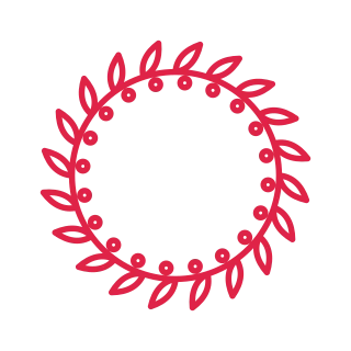 20 leaf berry wreath.