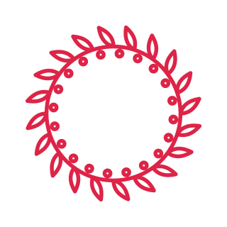 20 leaf reverse berry wreath.
