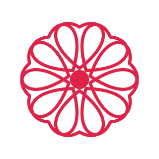A radial flower has 10 open petals arranged around a circular centre.