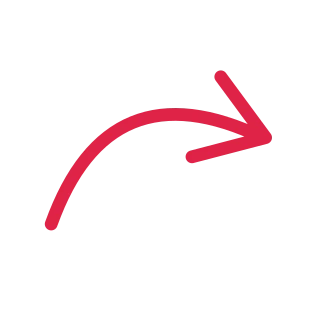 A curved arrow points right with open space around its edges.