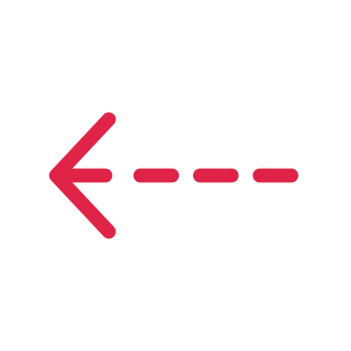 A dashed arrow points left with open space around its edges.