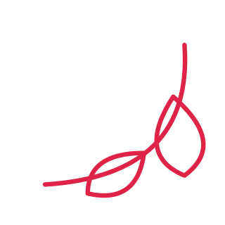 A leaf corner ornament opens towards the centre from the bottom right corner.