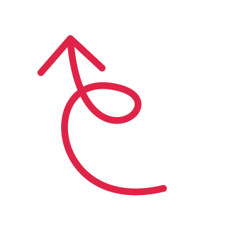 A loop arrow points up with open space around its edges.