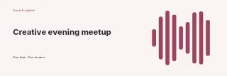 Creative evening meetup banner template · Horizontal photo dialogue