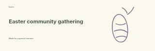 Easter community gathering banner template · Horizontal photo dialogue