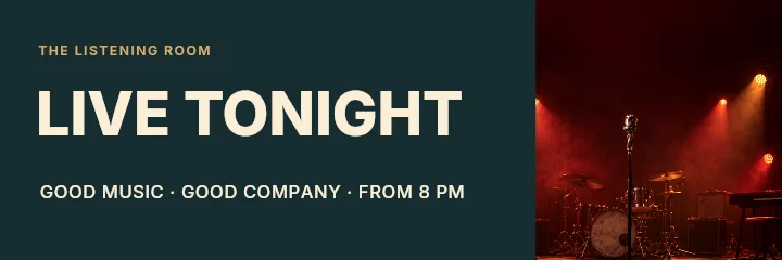 Live tonight banner template · Music banner