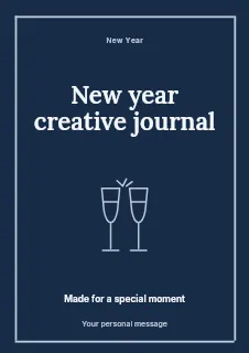 New Year creative journal flyer template · Framed editorial