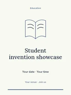 Student invention showcase invitation template · Botanical invitation