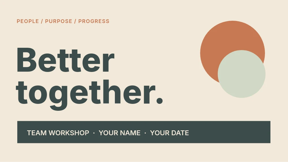 Better together presentation cover template · Team presentation cover