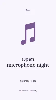 Open microphone night instagram story template · Illustrated folio