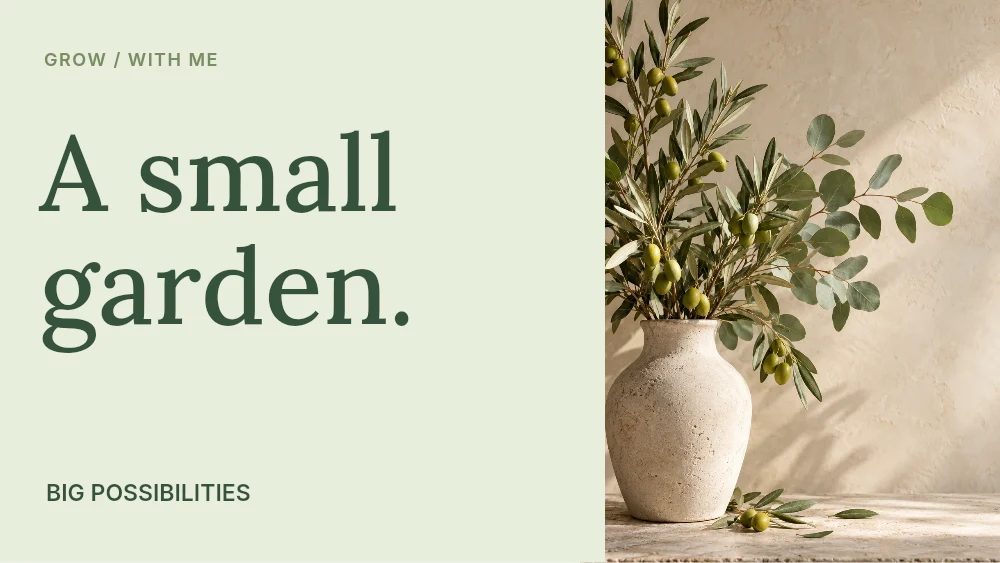A small garden youtube thumbnail template · Video thumbnail