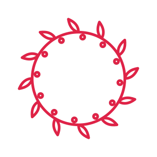 12 leaf reverse berry wreath.