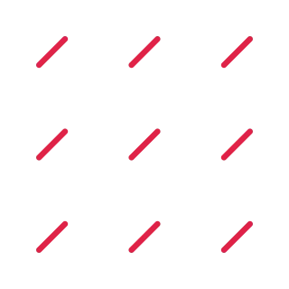 A 3 by 3 arrangement of diagonal lines marks leaves transparent space between the motifs.