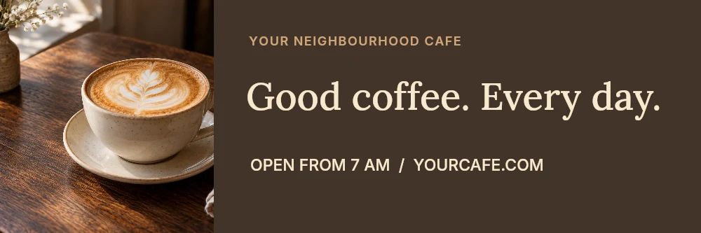 Good coffee daily banner template · Cafe banner