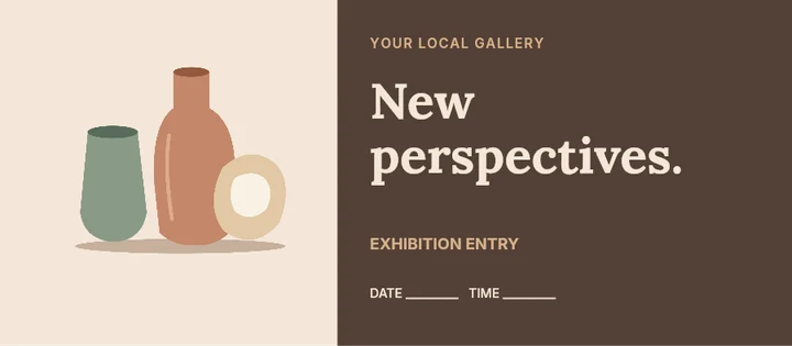Gallery exhibition entry ticket event ticket template