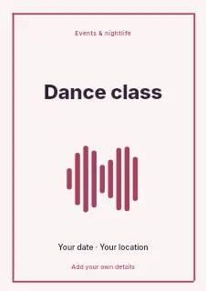 Summer Dance Class flyer template · Framed editorial