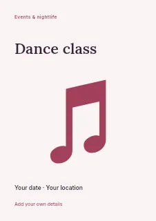 Winter Dance Class flyer template · Fine-line cover