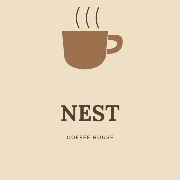 Nest coffee house logo template