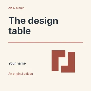 The Design Table podcast cover template · Typography & ornament